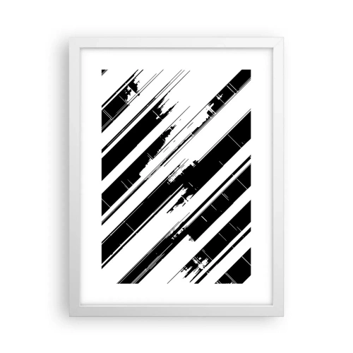 Plakat w białej ramie - Kompozycja intensywna i dynamiczna - 30x40 cm