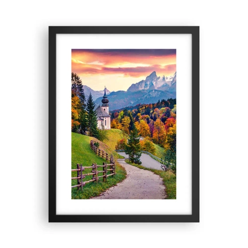 Plakat w czarnej ramie - Pejzaż jak malowanie - 30x40 cm