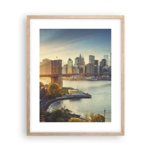Plakat w ramie jasny dąb - Wielkomiejski świt - 40x50 cm