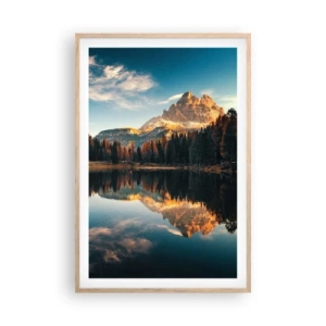 Plakat w ramie jasny dąb - Pejzaż podwójny - 61x91 cm