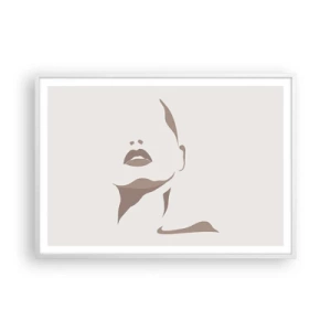 Plakat w białej ramie - Stworzona ze światła i cienia - 100x70 cm