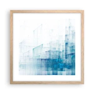 Plakat w ramie jasny dąb - Jak stała się przestrzeń - 40x40 cm