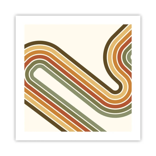 Plakat - Zygzakiem do celu - 50x50 cm