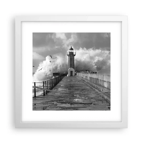 Plakat w białej ramie - Nieustraszona  - 30x30 cm