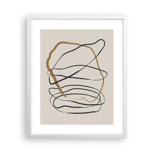 Plakat w białej ramie - Kompozycja – taniec opętaniec - 40x50 cm