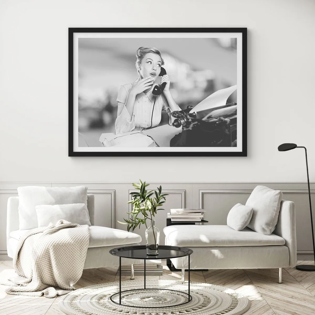 Plakat w czarnej ramie - Halo, tu lata 50. - 91x61 cm