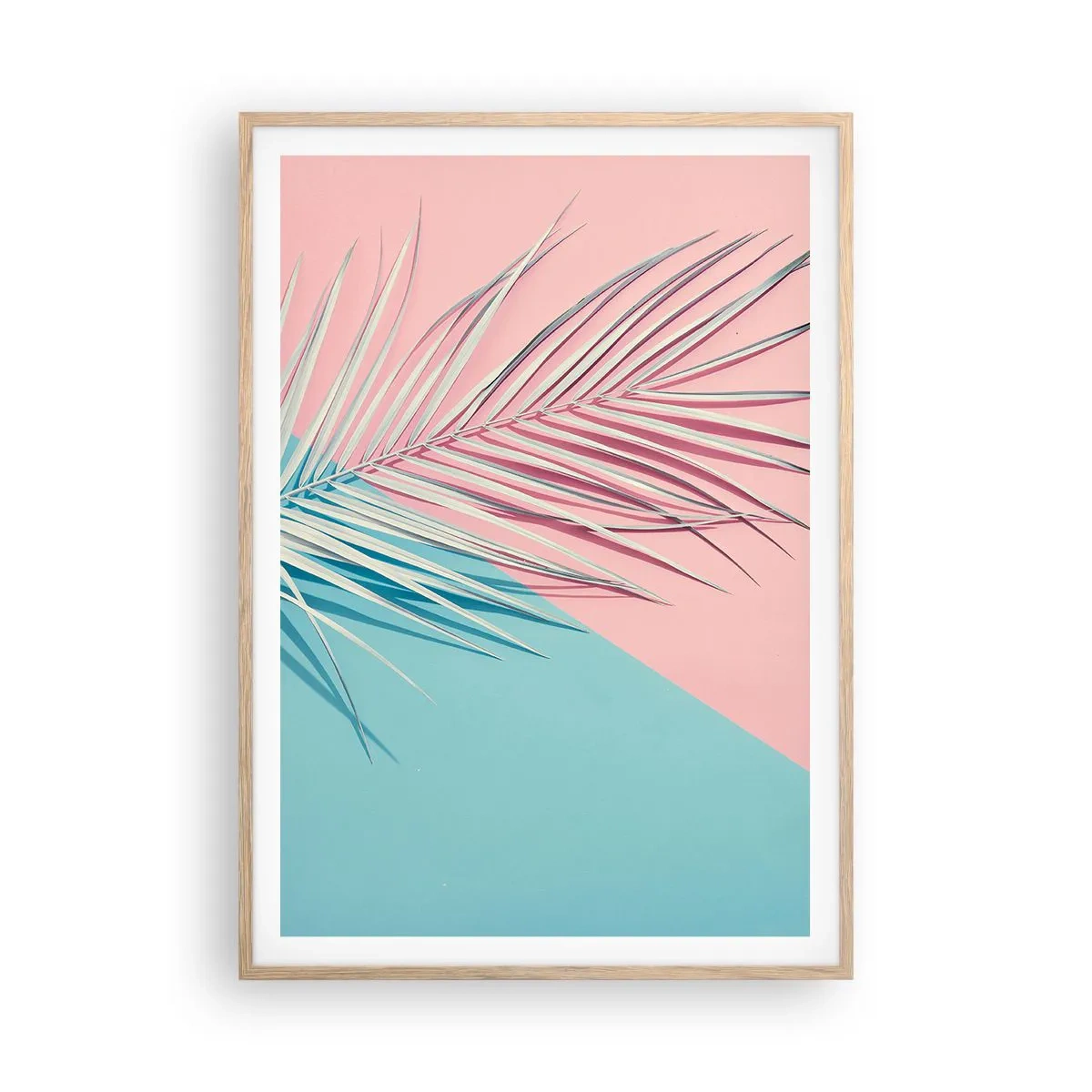 Plakat w ramie jasny dąb - Tropikalna impresja - 70x100 cm