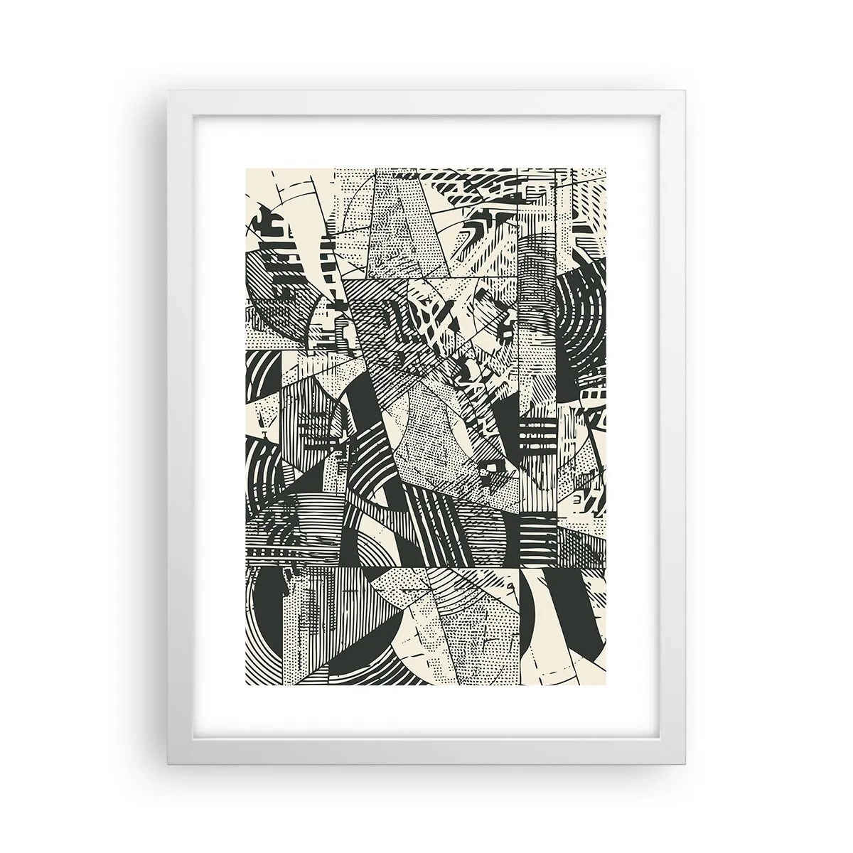 Plakat w białej ramie - Dynamika współczesności - 30x40 cm