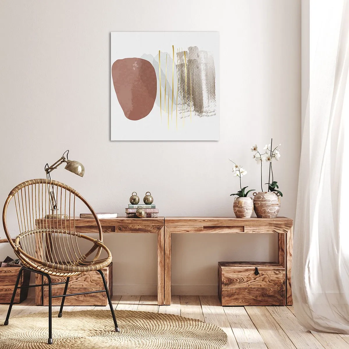 Obraz na płótnie - Abstrakcyjna kolumnada - 70x70 cm