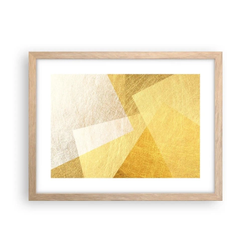 Plakat w ramie jasny dąb - Pogoda geometrii - 40x30 cm