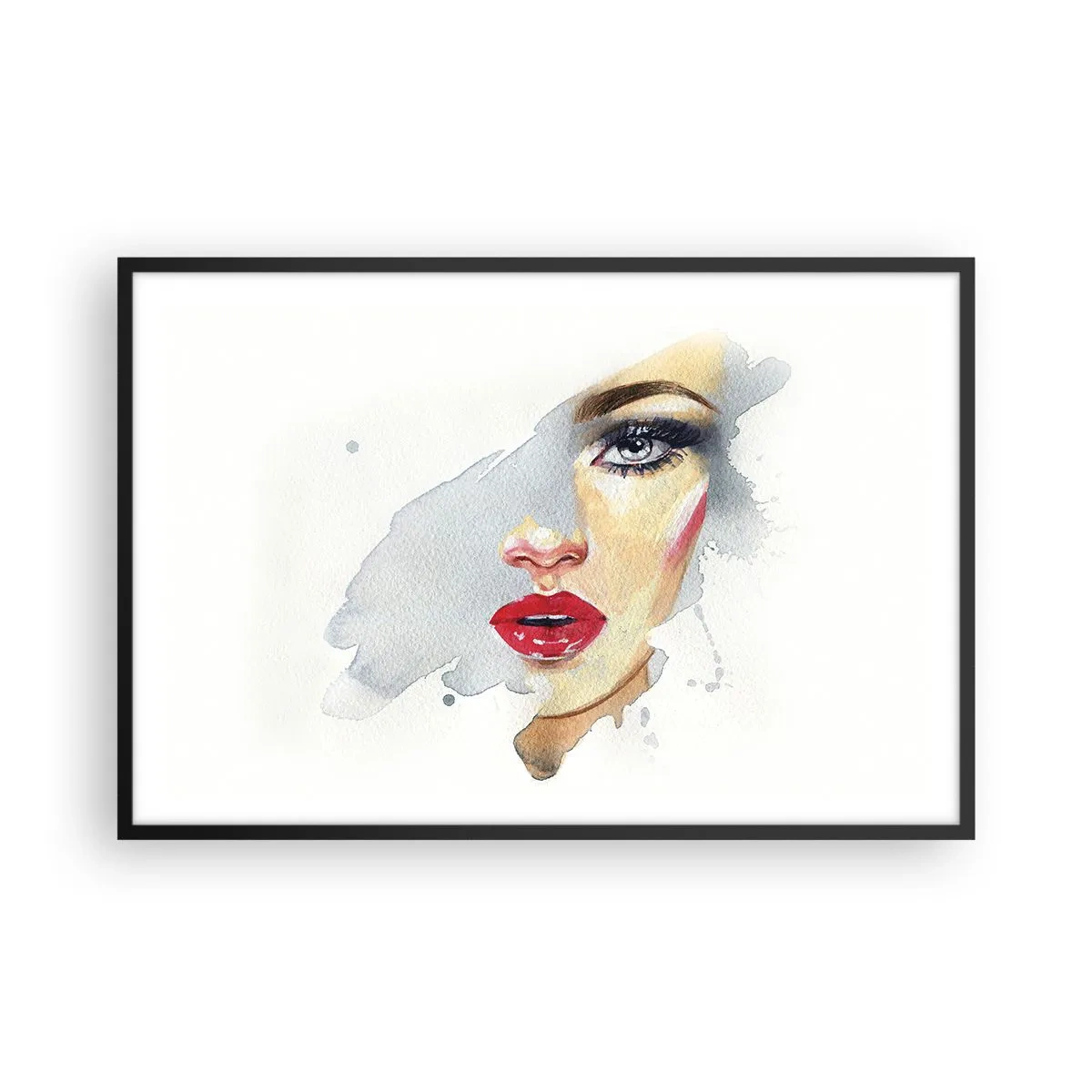 Plakat w czarnej ramie - Odbicie w kropli wody - 91x61 cm