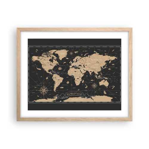 Plakat w ramie jasny dąb - Granice mojego świata - 50x40 cm
