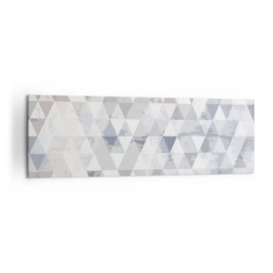 Obraz na płótnie - Geometryczny wzór z trójkątów w pastelowych odcieniach - 160x50cm - W rytmie na trzy - Nowoczesna dekoracja ścienna do salonu i sypialni ARTTOR
