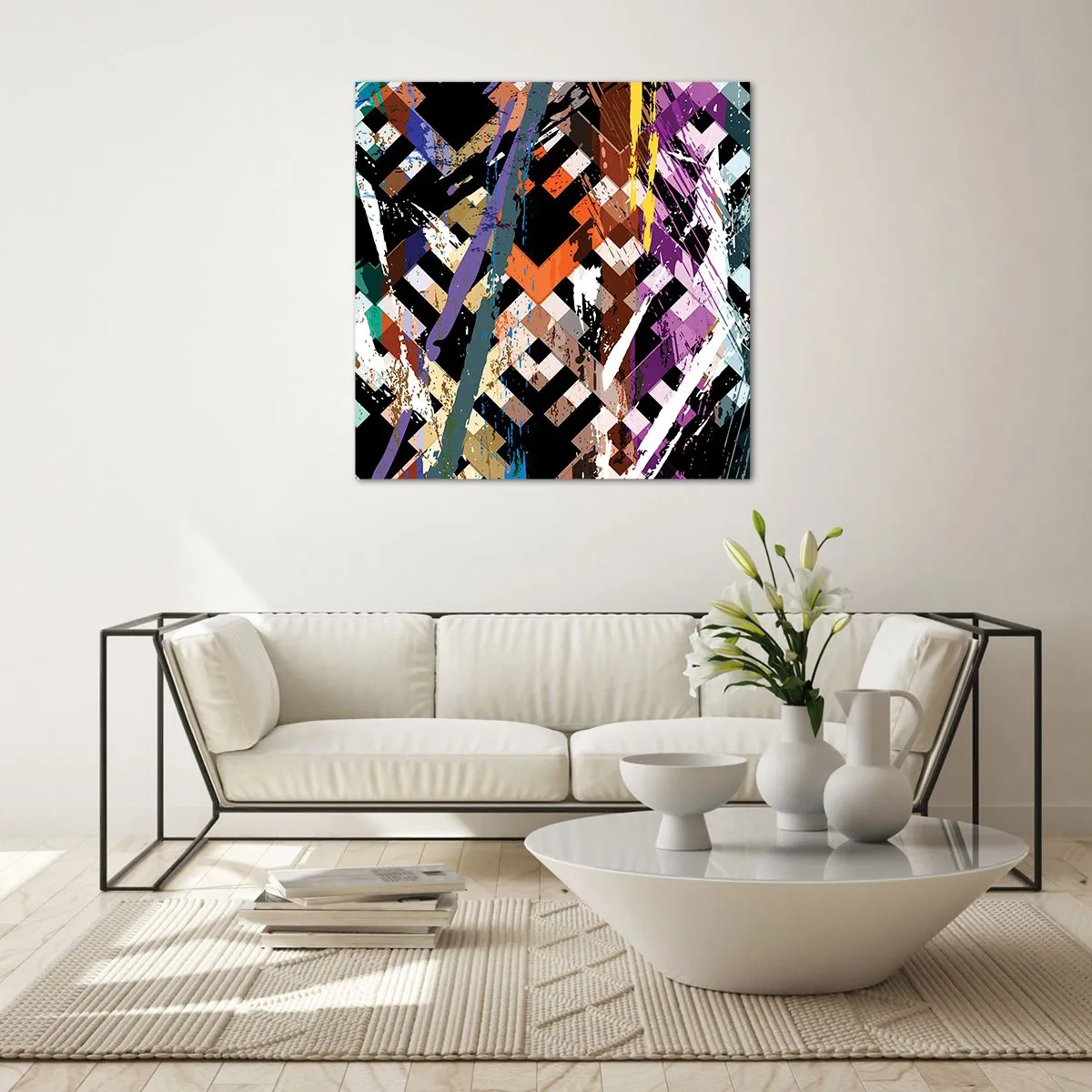 Obraz na szkle - Podniesione do kwadratu - 60x60 cm