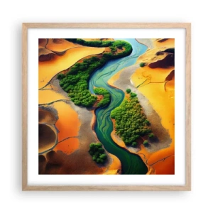 Plakat w ramie jasny dąb - Życiodajna rzeka - 50x50 cm
