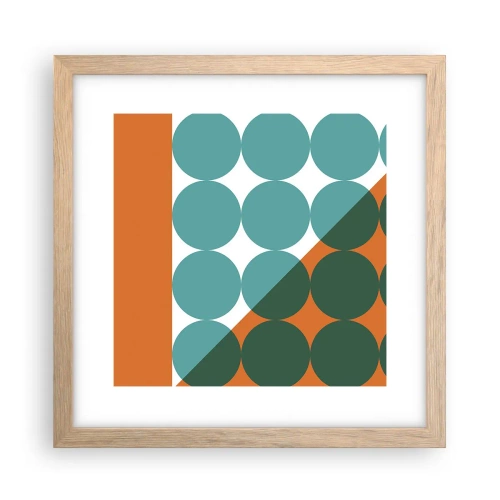 Plakat w ramie jasny dąb - W górę i na skos - 30x30 cm