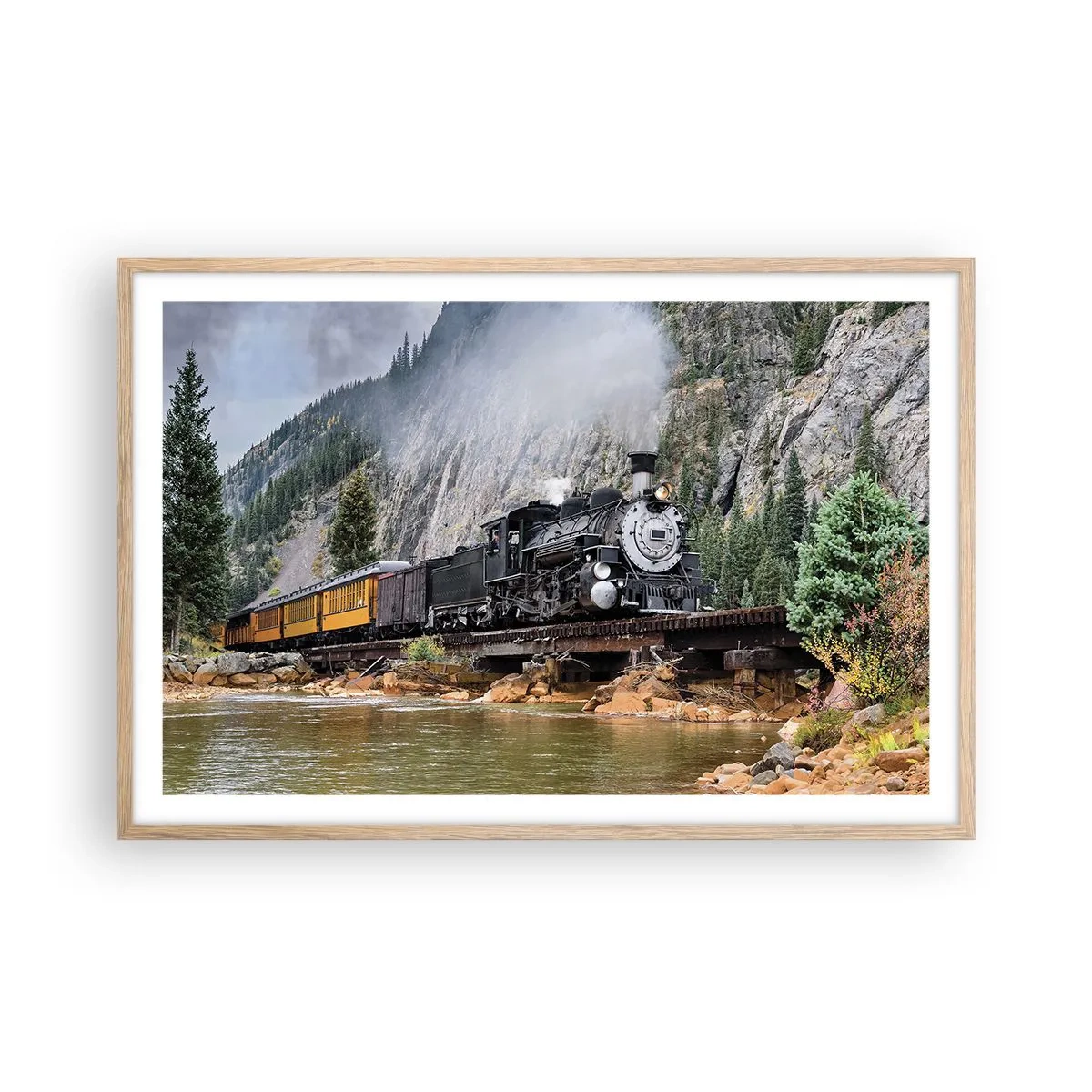 Plakat w ramie jasny dąb - A dokąd to? Dokąd? - 91x61 cm