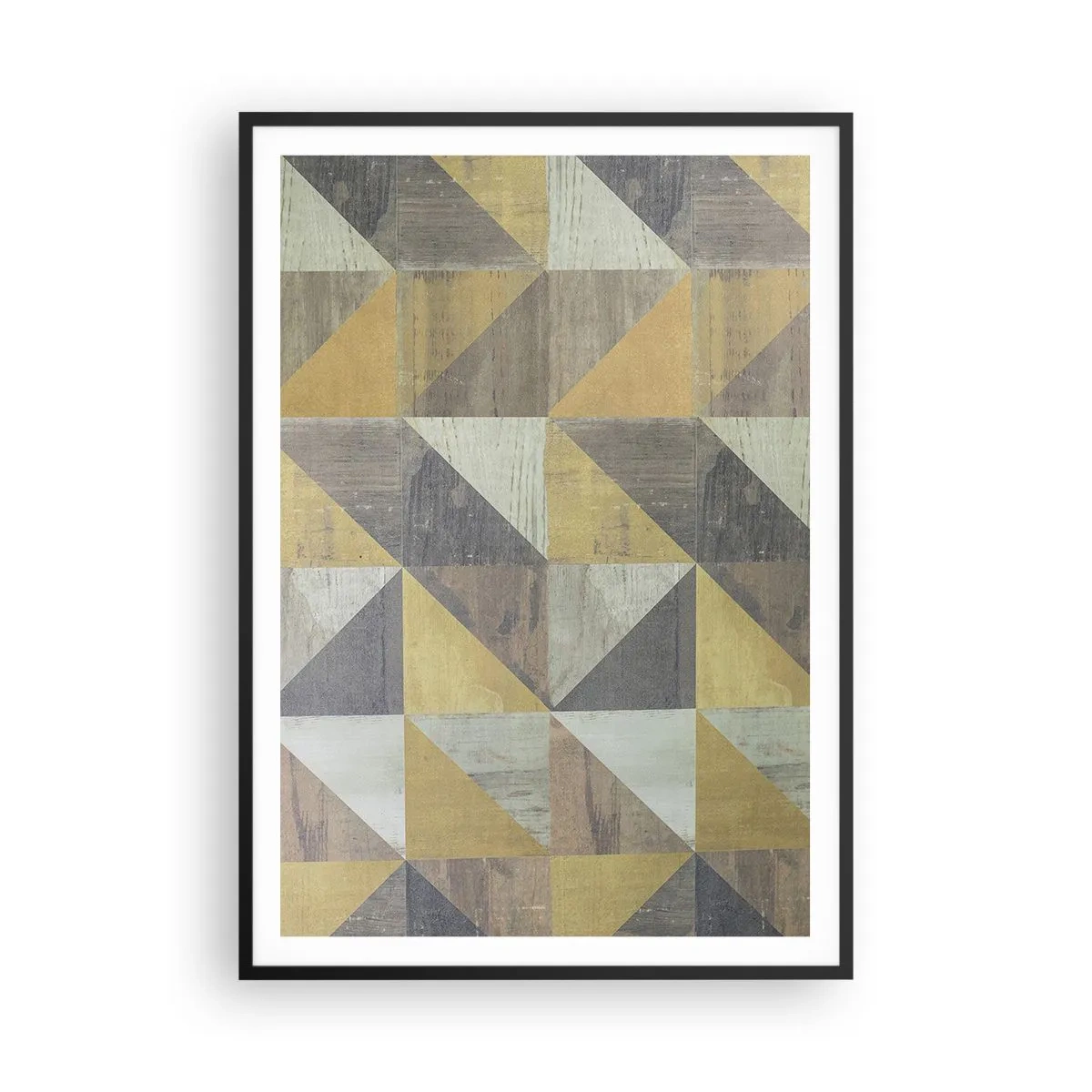 Plakat w czarnej ramie - Pod kątem trójkąta - 70x100 cm