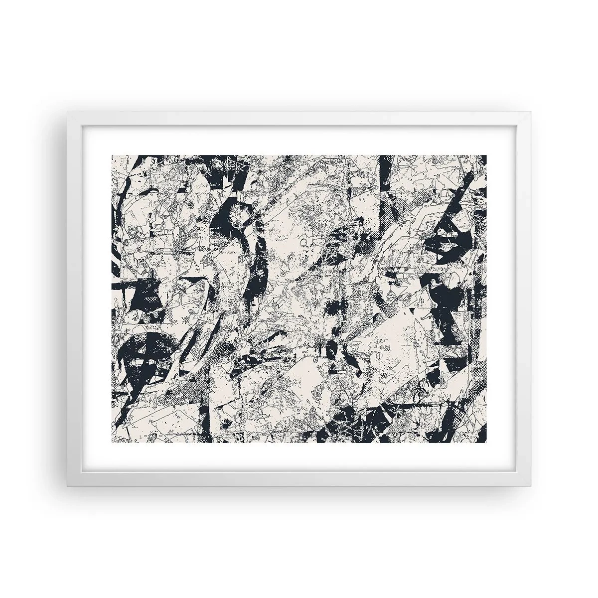 Plakat w białej ramie - Przenikanie przeciwieństw - 50x40 cm