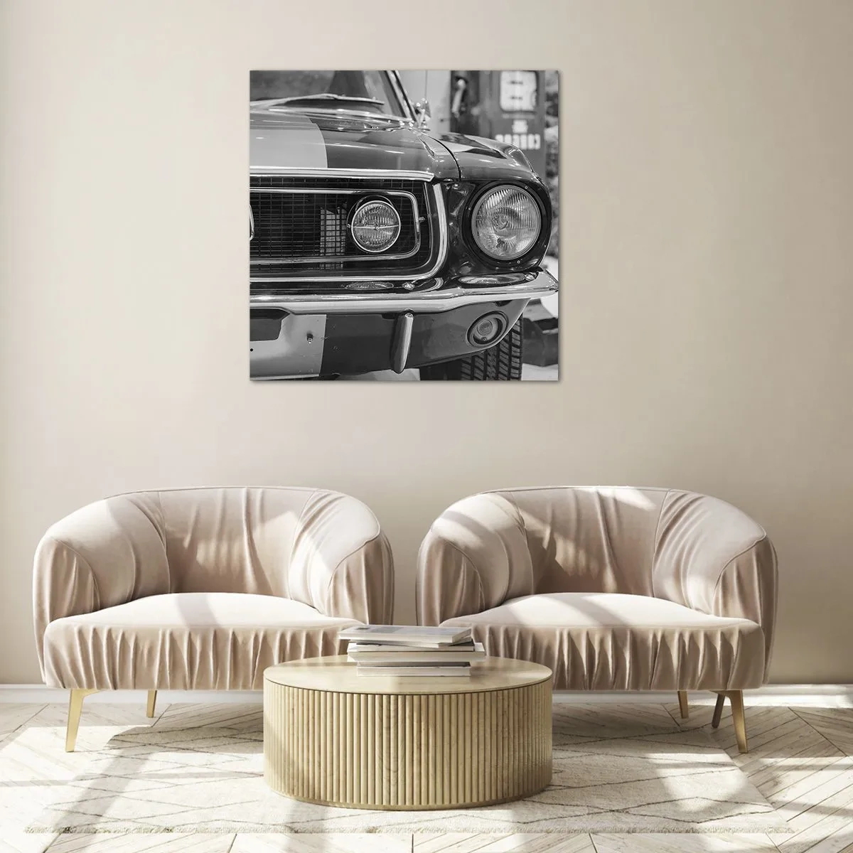 Obraz na szkle - Ostra jazda - 40x40 cm