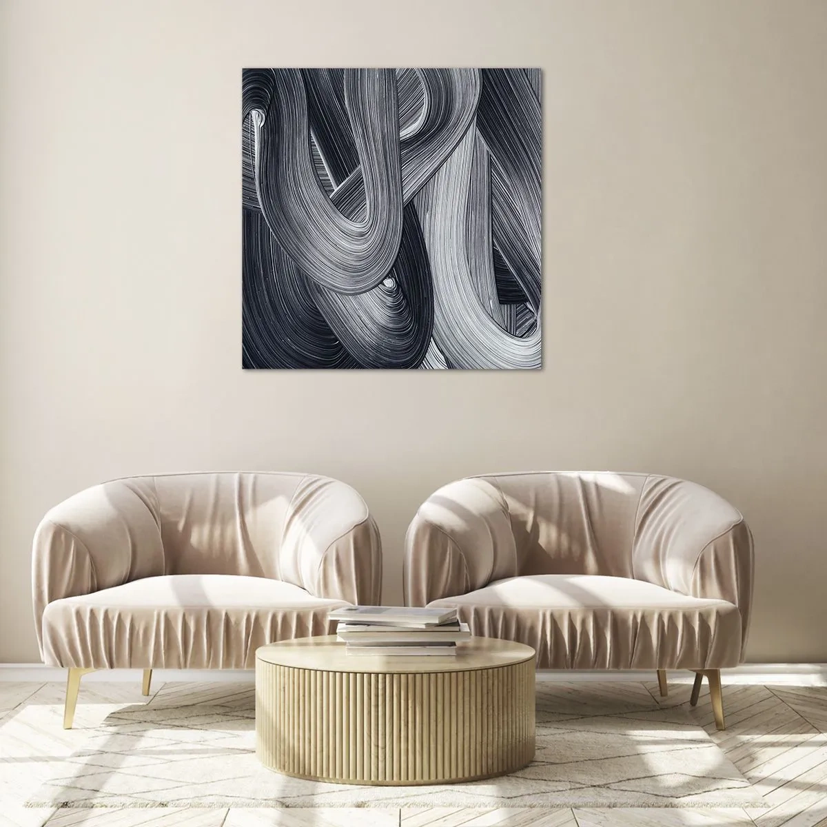 Obraz na szkle - Płynność rzeczywistości - 60x60 cm