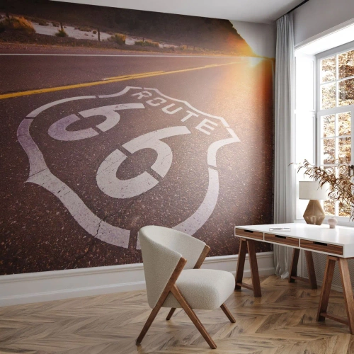 Fototapeta Premium Canvas - Słynna droga 66 - Usa, Motoryzacja, Droga 66 - 450x315 cm