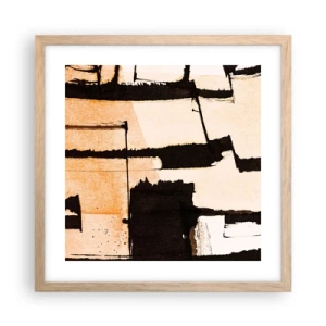 Plakat w ramie jasny dąb - Jednak porządek - 40x40 cm