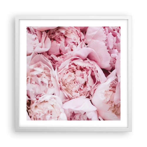 Plakat w białej ramie - Przytulone i pachnące - 50x50 cm