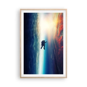 Plakat w ramie jasny dąb - Mierzyć się ze wszechświatem - 61x91 cm