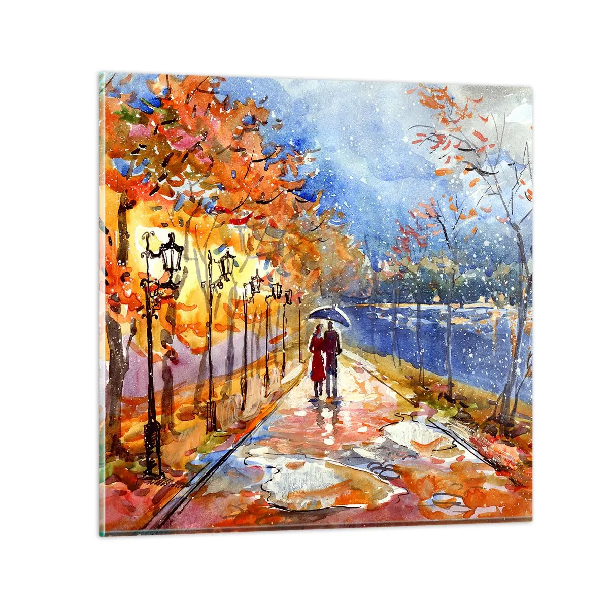 Obraz na szkle - Razem do granicy czasu - 30x30 cm