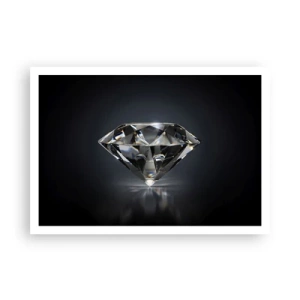 Plakat - Diament na ciemnym tle w artystycznym ujęciu - 100x70cm - Best girls friend - Nowoczesna dekoracja ścienna do salonu i sypialni ARTTOR
