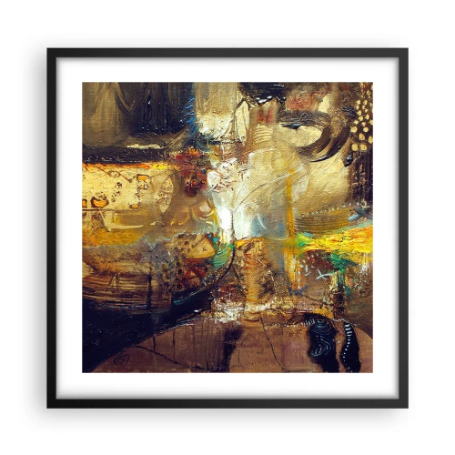 Plakat w czarnej ramie - Zimno, cieplej, gorąco - 50x50 cm