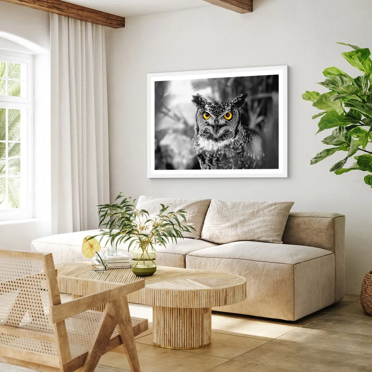 Plakat w białej ramie - Nic się nie ukryje - 100x70 cm