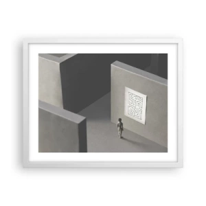 Plakat w białej ramie - Ale gdzie jestem? - 50x40 cm