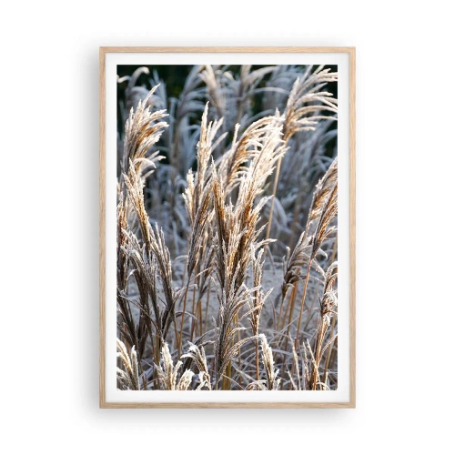 Plakat w ramie jasny dąb - Szronem ustrojone - 70x100 cm