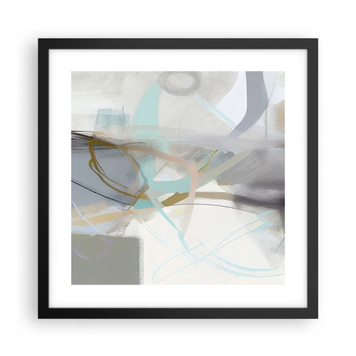 Plakat w czarnej ramie - Abstrakcja zamglona - 40x40 cm