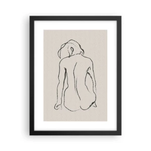 Plakat w czarnej ramie - Akt dziewczęcy - 30x40 cm