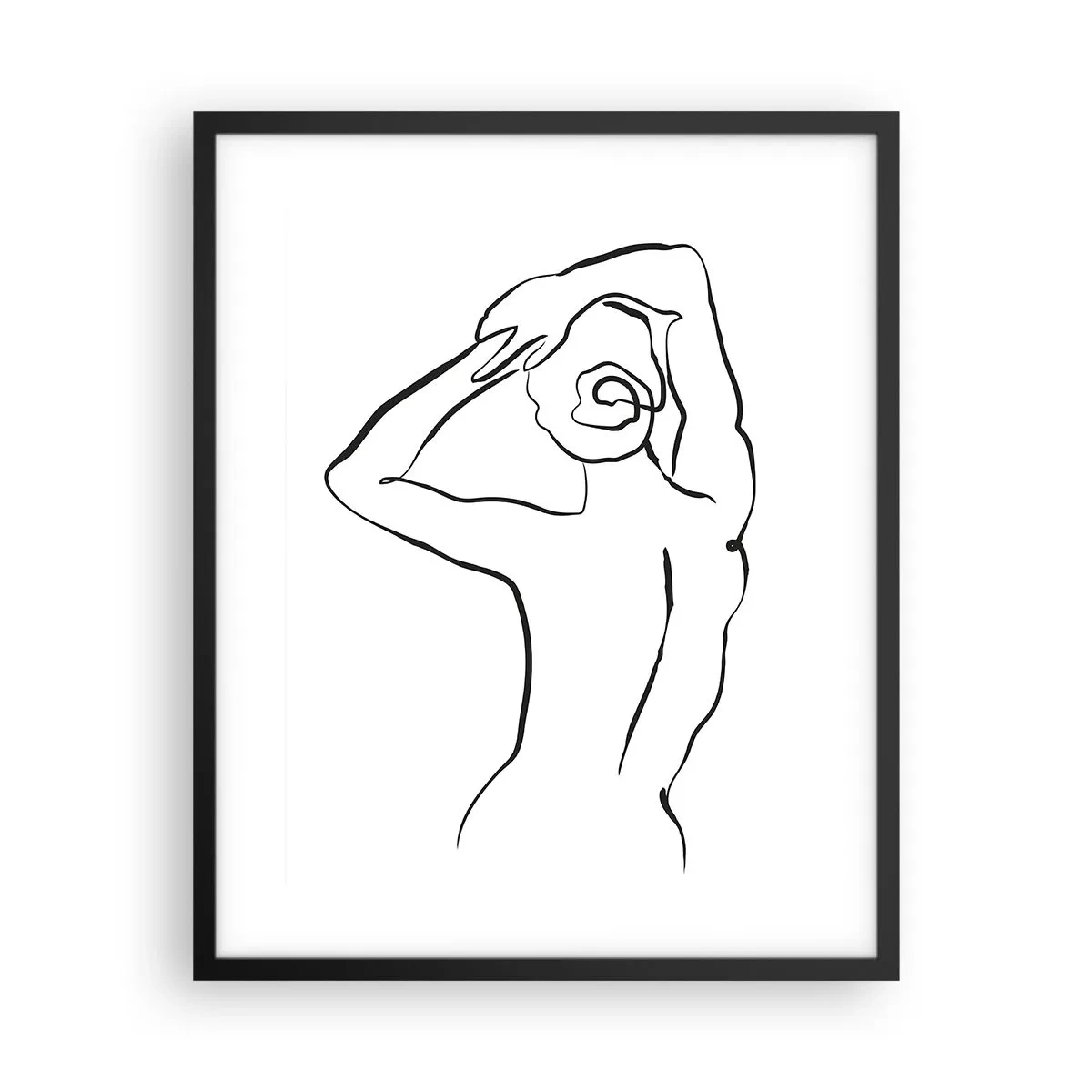 Plakat w czarnej ramie - Akt o poranku - 40x50 cm