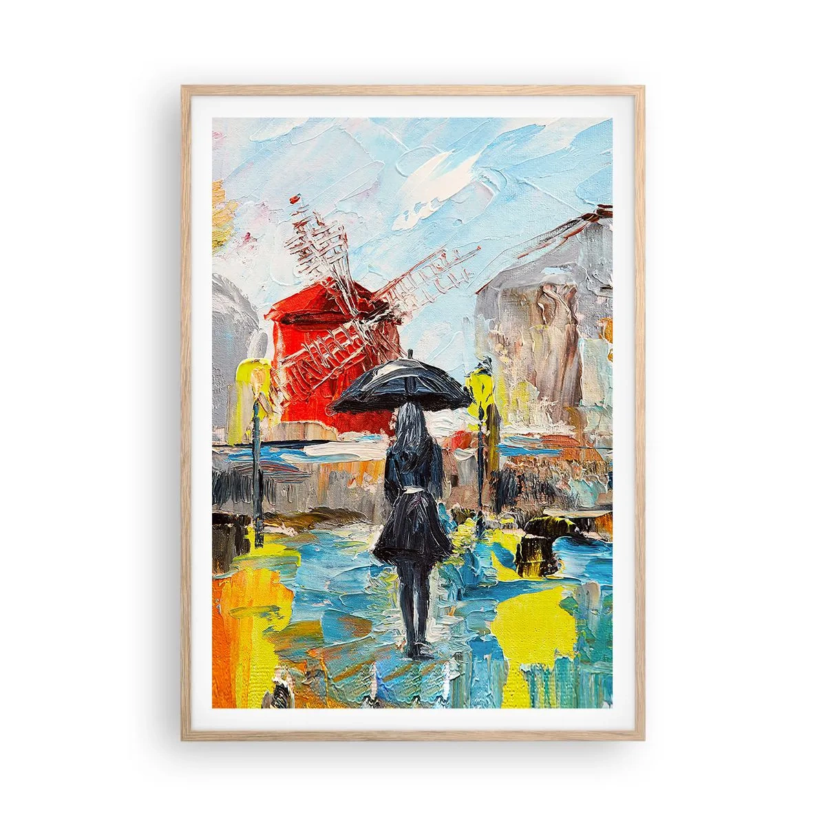Plakat w ramie jasny dąb - Paryskie legendy - 70x100 cm