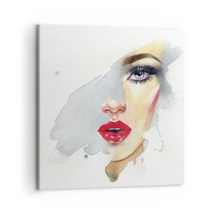 Obraz na płótnie - Odbicie w kropli wody - 60x60 cm