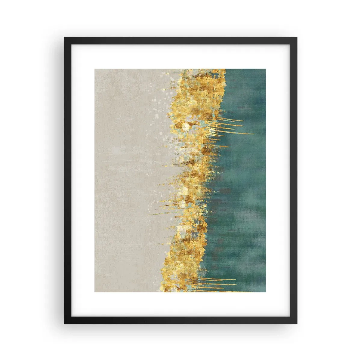 Plakat w czarnej ramie - Złota granica - 40x50 cm