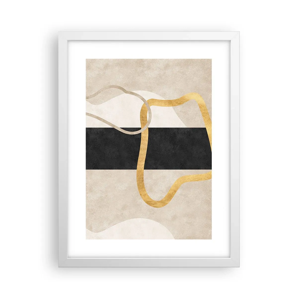 Plakat w białej ramie - Kształty zapętlone - 30x40 cm