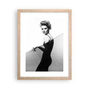 Plakat w ramie jasny dąb - Magnetyczne spojrzenie - 30x40 cm