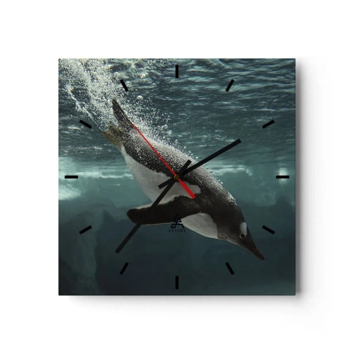 Zegar ścienny - Witaj w moim świecie - 40x40 cm