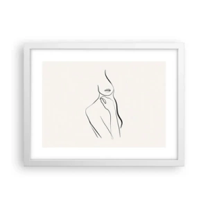 Plakat w białej ramie - Fala melancholii - 40x30 cm