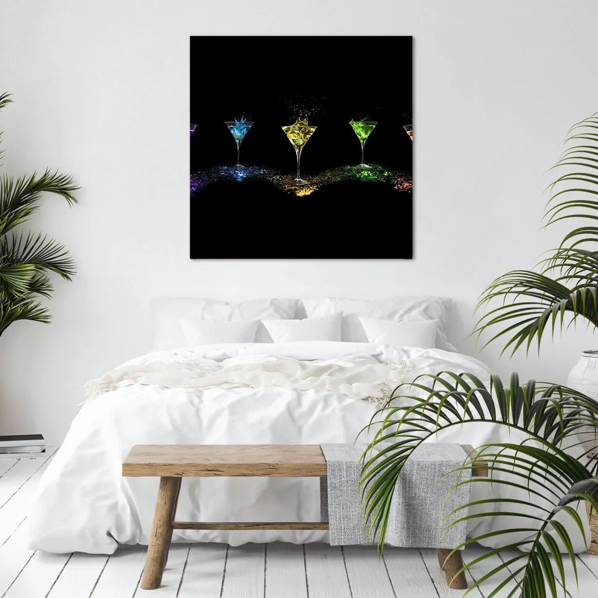 Obraz na płótnie - Kolory radości w kryształowym szkle - 30x30 cm