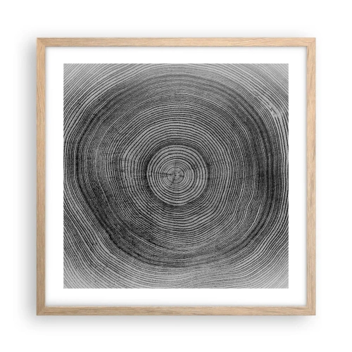 Plakat w ramie jasny dąb - Znak czasu - 50x50 cm