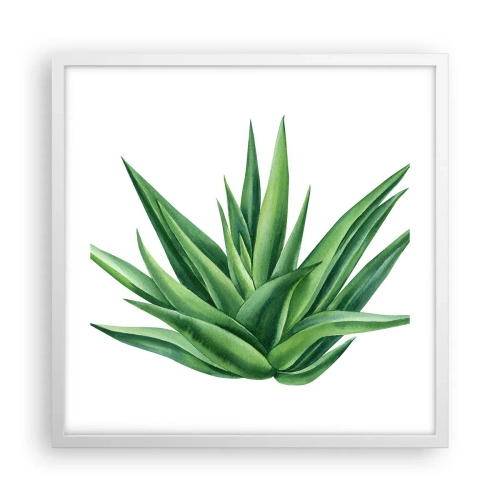 Plakat w białej ramie - Zieleń – siła – życie - 50x50 cm