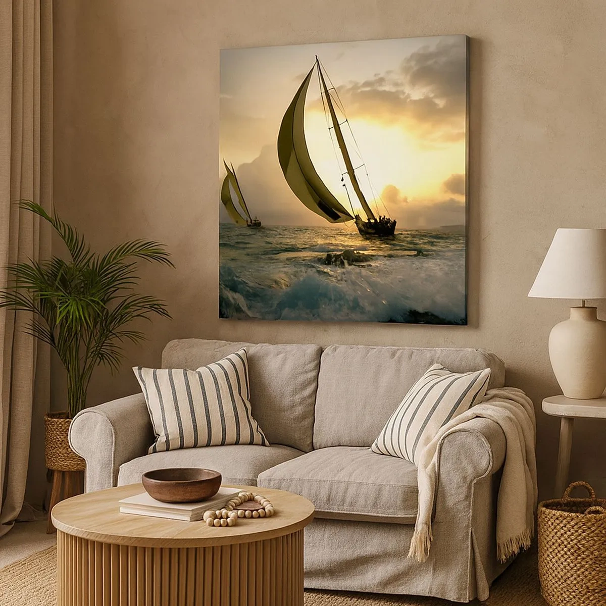 Obraz na płótnie - Z wiatrem i pod wiatr - 30x30 cm