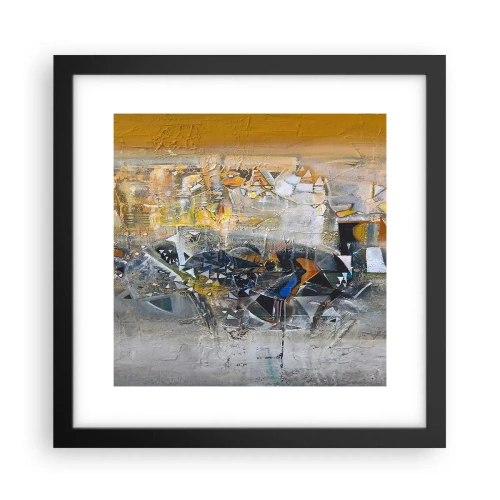 Plakat w czarnej ramie - Wszystko się poukłada - 30x30 cm